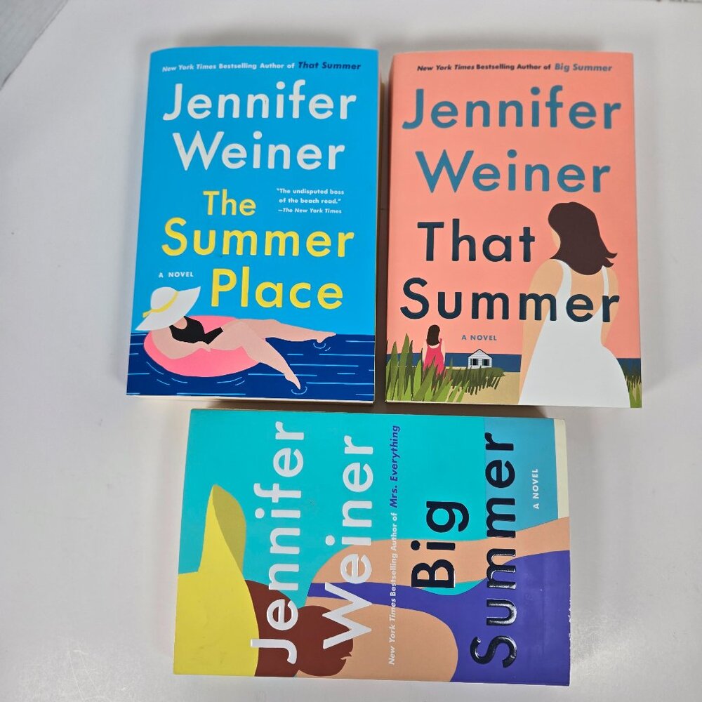 Jennifer Weiner, The Summer Place, Big Summer, That Summer book lot